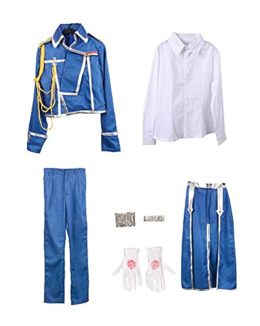 miccostumes Hombre Roy Mustang Cosplay Disfraz Uniforme militar Traje