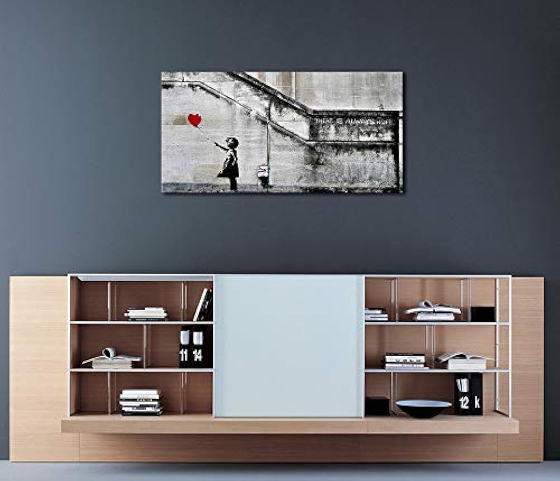 Pyradecor Banksy Grafitti Girl - Cuadro Lienzo decorativo