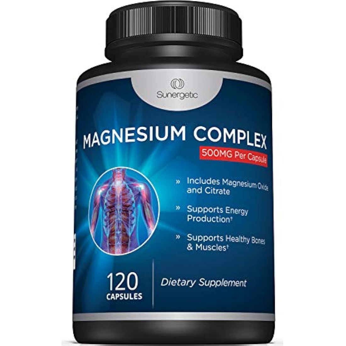 Cápsulas premium de citrato de magnesio - 500 mg