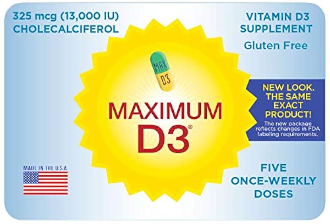 Maximum D3 - 5 cápsulas de vitaminas