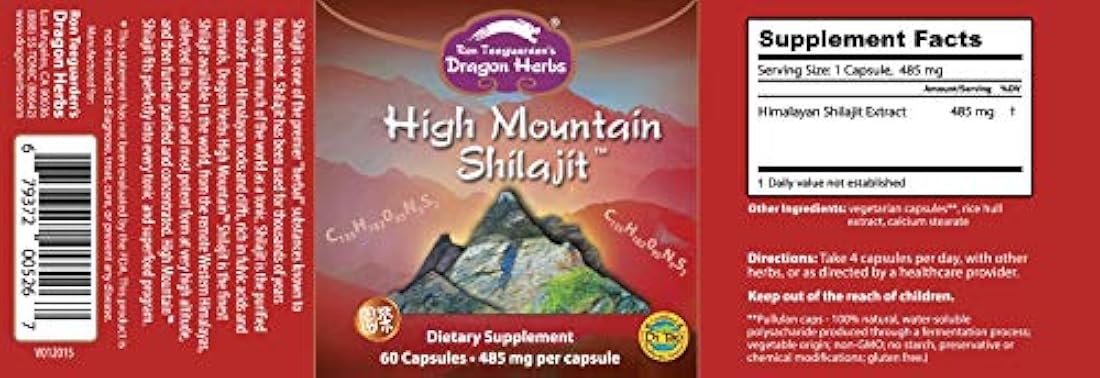 Suplemento Hierbas shilajit 60 Cápsulas