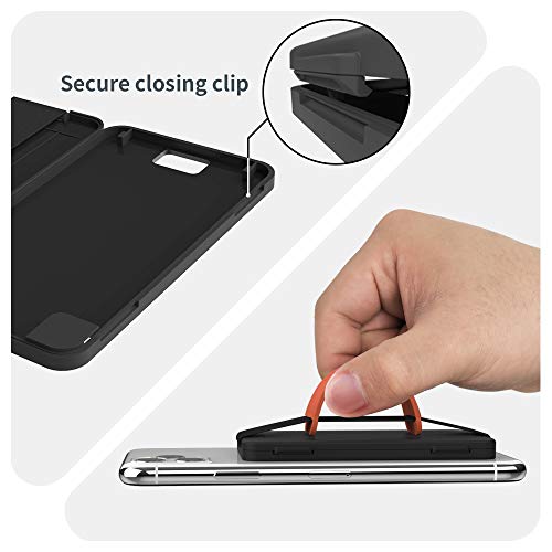 Soporte para tarjeta en la parte posterior del teléfono