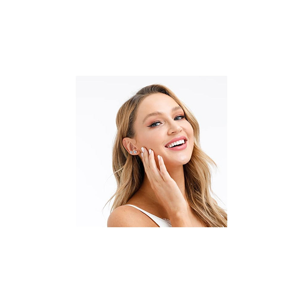 Aretes de plata hipoalergénicos para mujeres y niñas