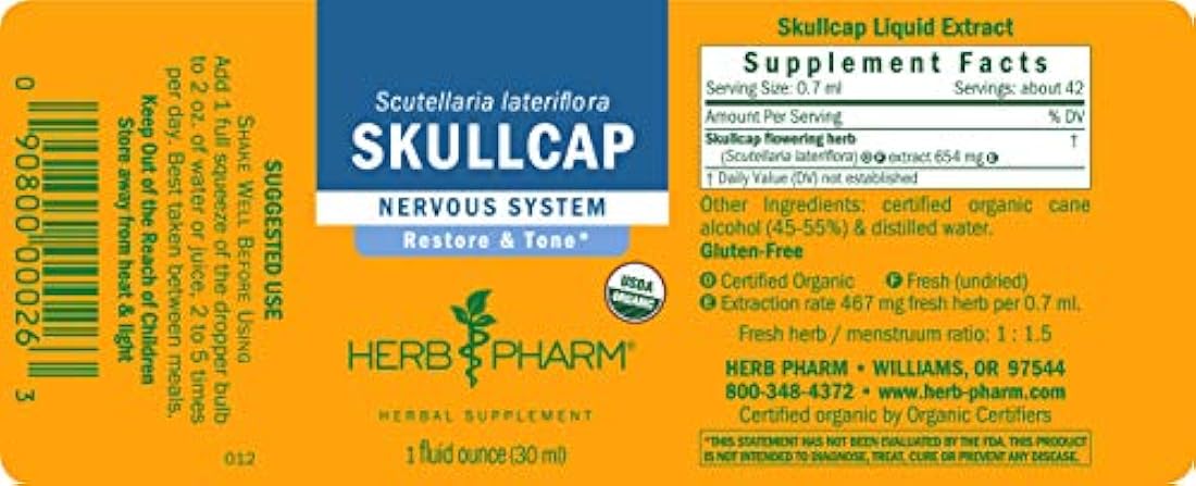 Glicerita orgánica sin alcohol Herb Pharm