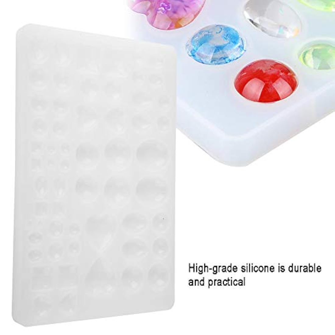 Molde de silicona para hacer joyas, collar, pulsera, collar, colgante de resina, herramienta de manualidades con cuadrado redondo, ovalado, forma de corazón para hacer joyas, bricolaje