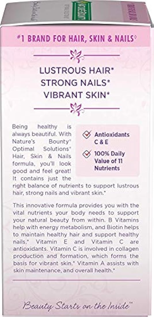 Optimal Solutions Fórmula para cabello, piel y uñas