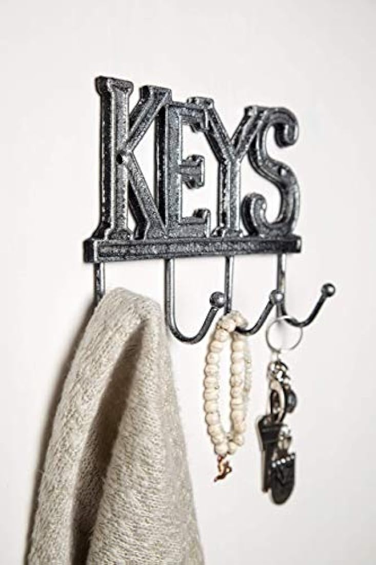Soporte para llaves 4 ganchos diseño rústico occidental