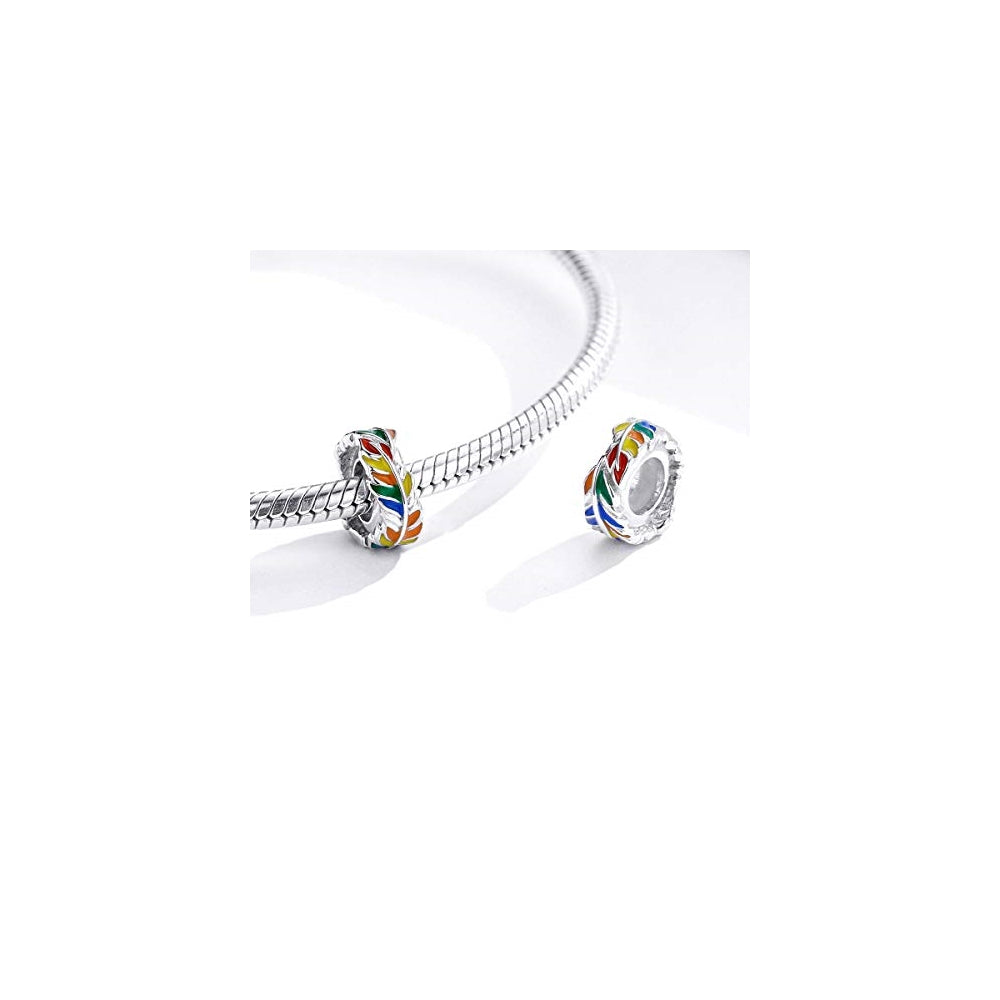 Dijes y Medallas de plata de ley con diseño de plumas