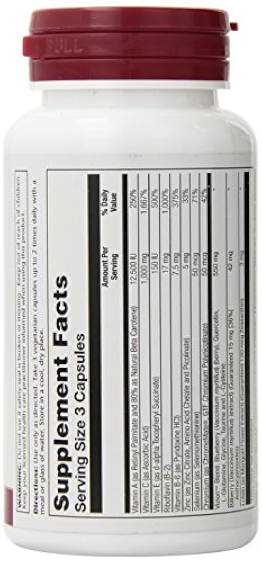 Solaray Vizion Bilberry Fórmula Especial, 42 mg, 90 Count
