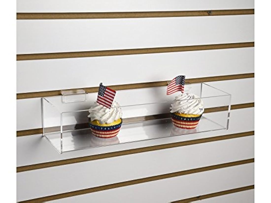 Expositor de acrílico bandejas para Slatwall, Transparente