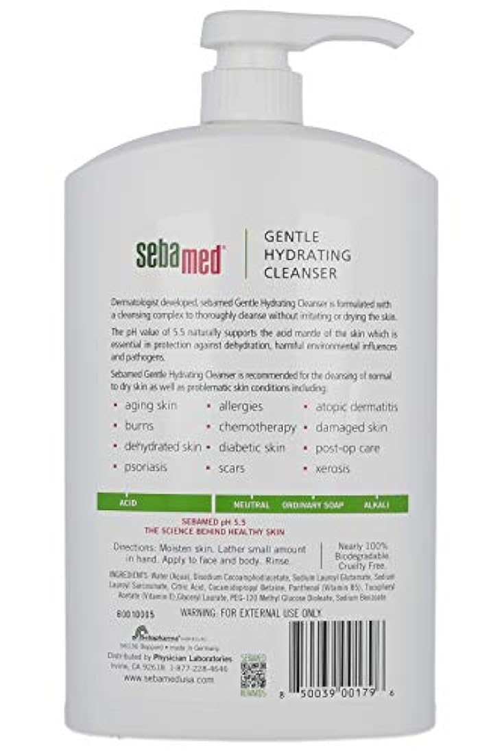 Sebamed,limpiador hidratante facial y corporal suave,33.8 oz