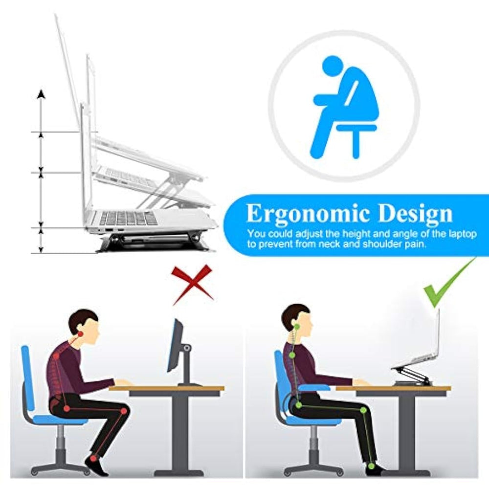 Soporte ergonómico ajustable para computadora portátil