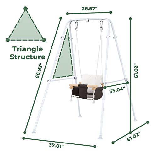 Columpio para niños pequeños con soporte