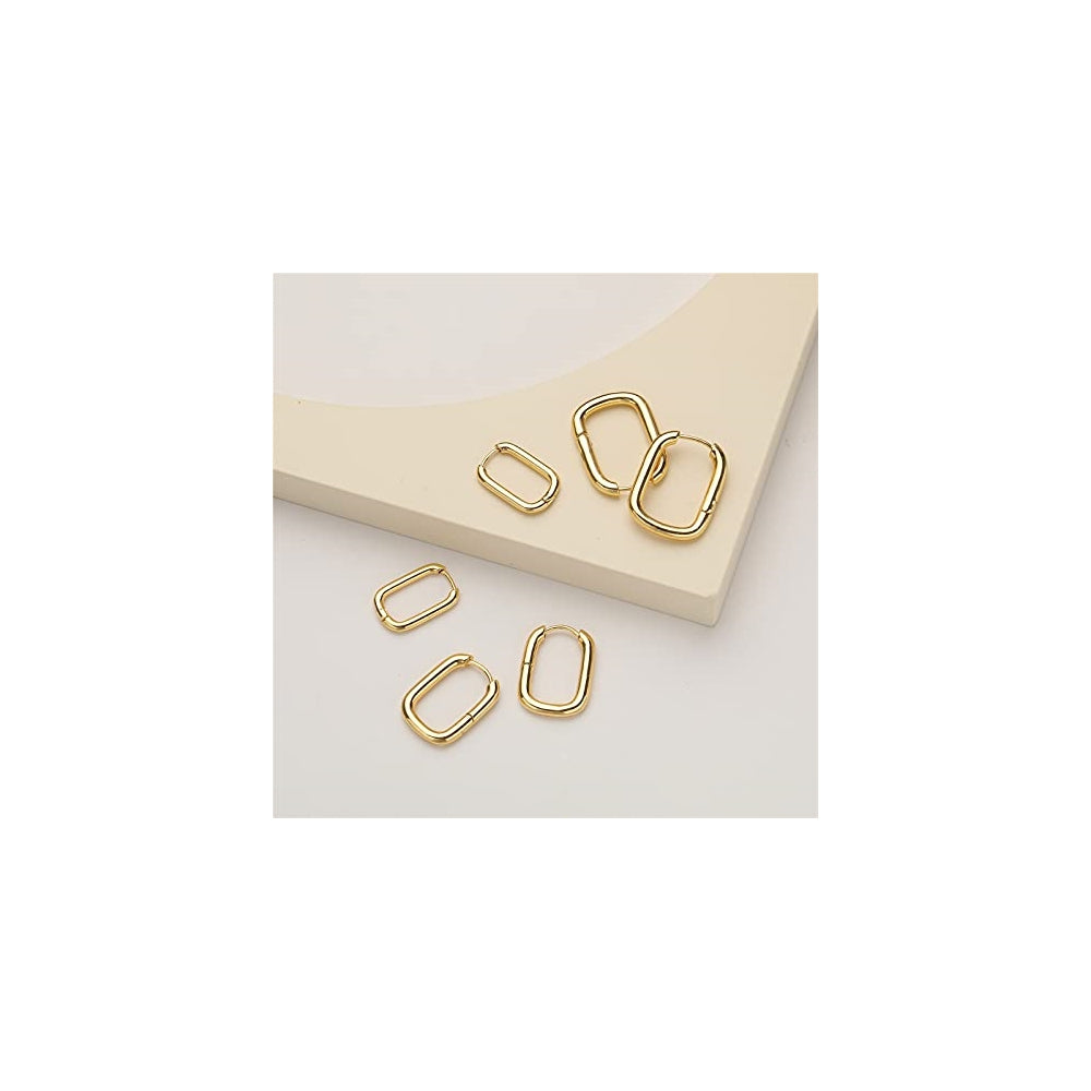 Aretes para mujer chapadas en oro de 14 quilates