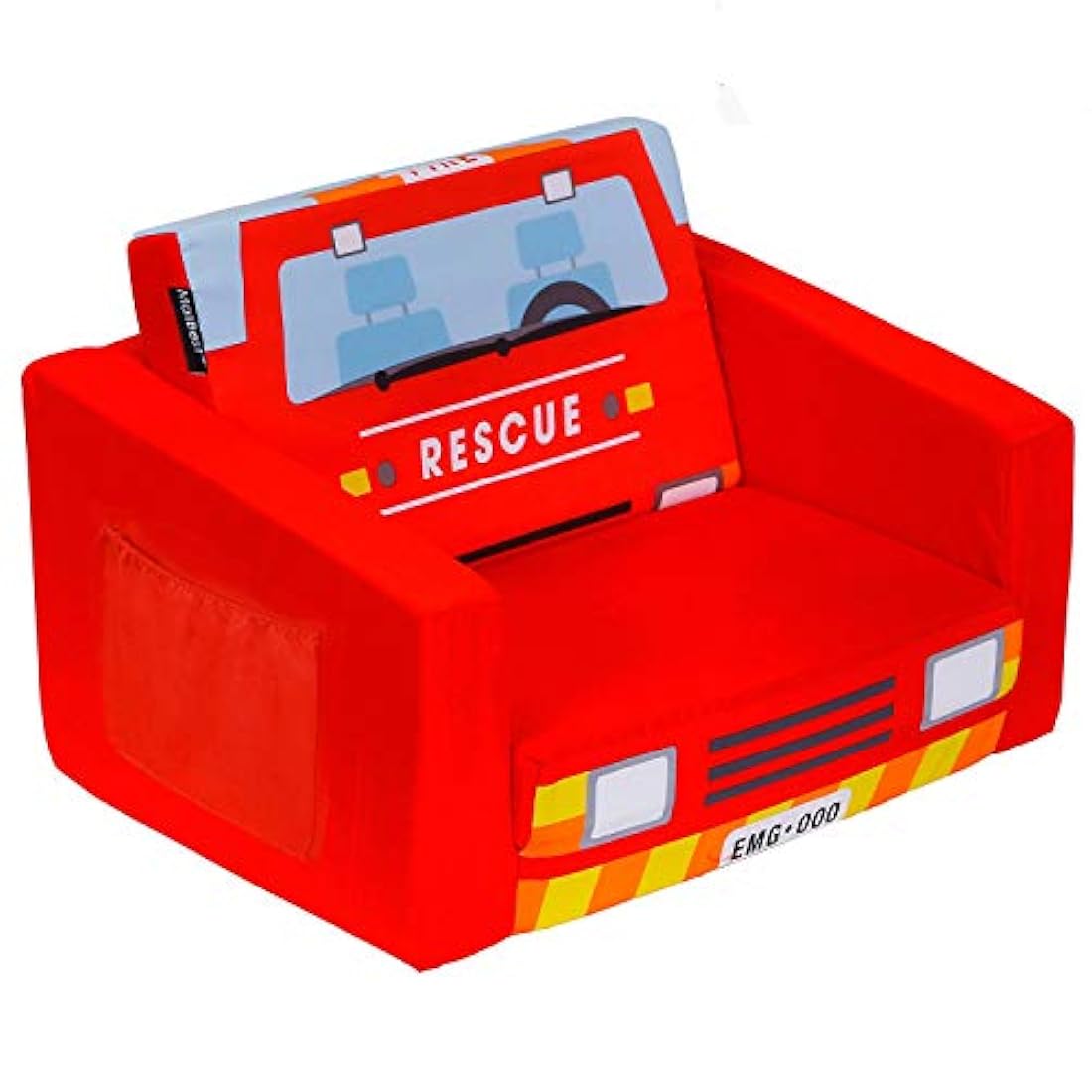 Sofá cama para niños, para niños (rojo/camión de bomberos)