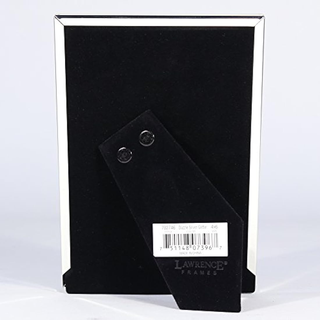 Marco de imagen con plata y con purpurina 4 x 6