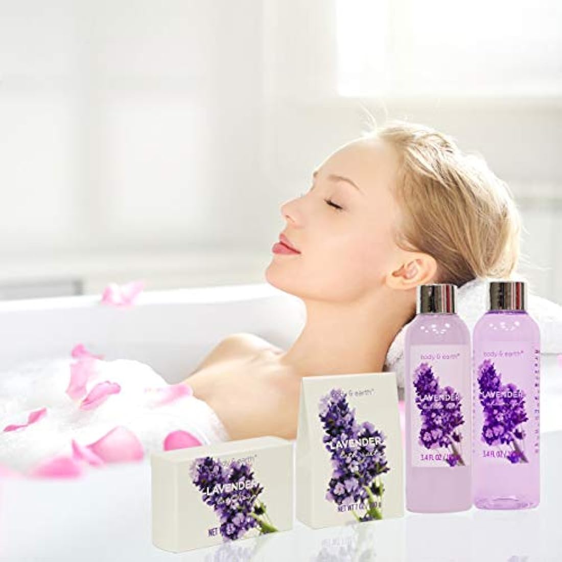 Cesta de regalo para mujer, aroma de lavanda