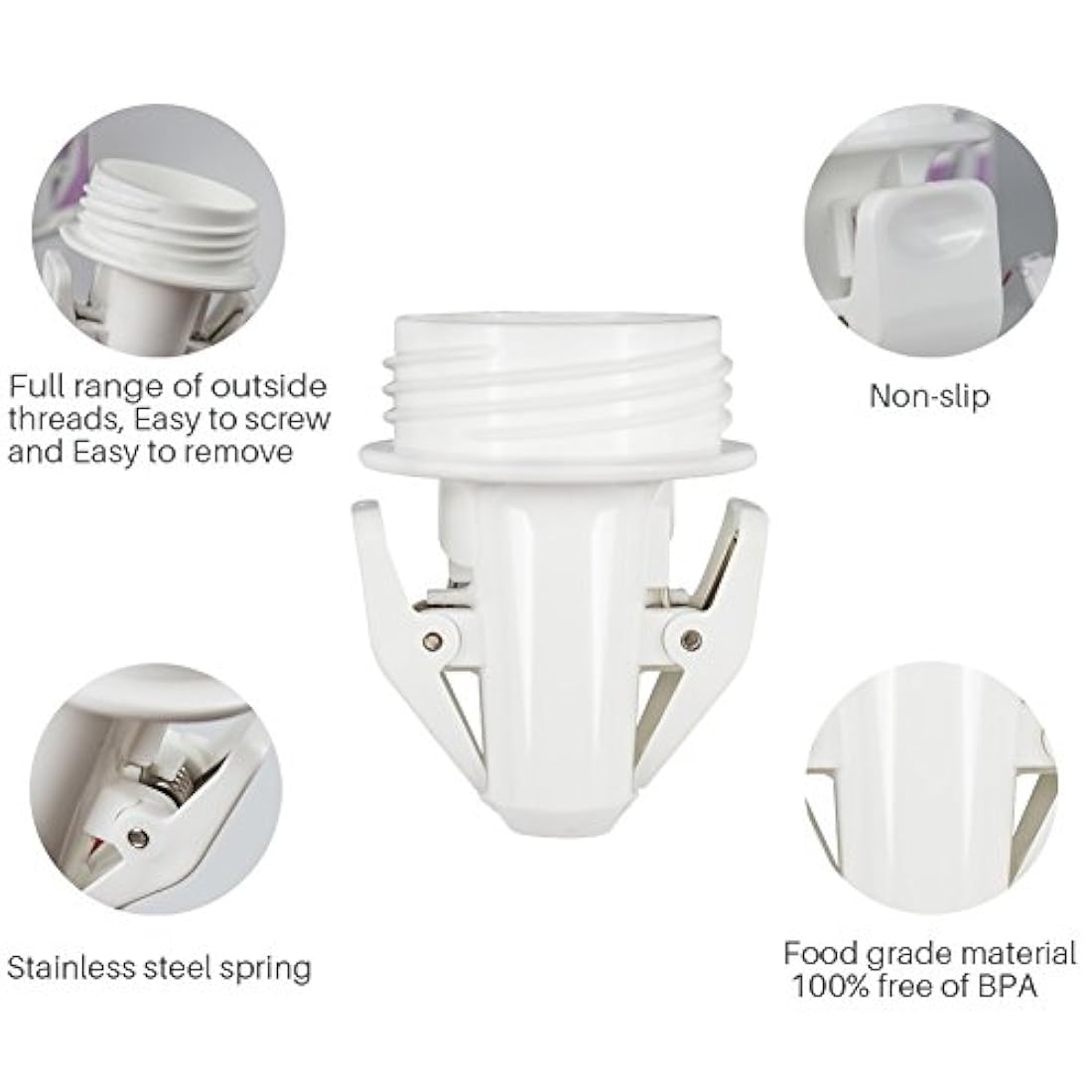 Bolsa de almacenamiento de leche materna adaptadores