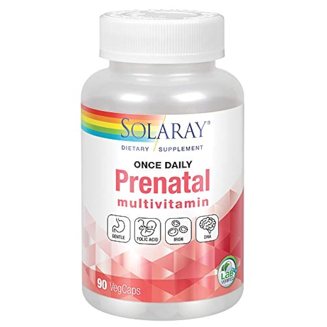 Solaray una vez al día Prenatal Capsules, 90 Count