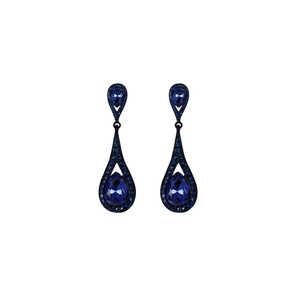 Aretes colgantes de cristal austriaco para mujer