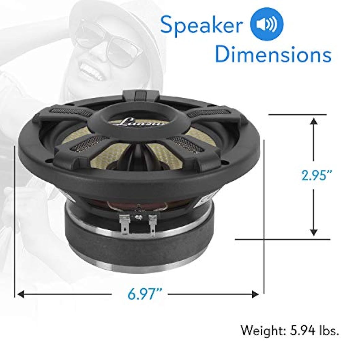 Parlante o Altavoz coaxial para coche LANZAR OPTI6PM