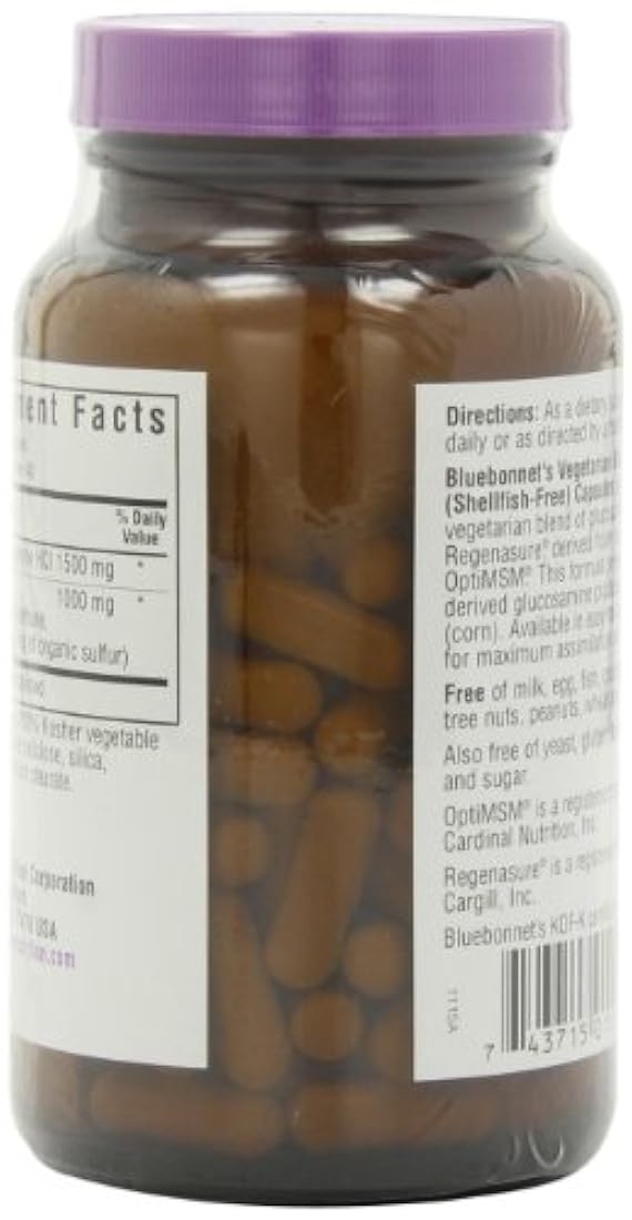 BlueBonnet Vegetarian Glucosamina Plus MSM Suplemento