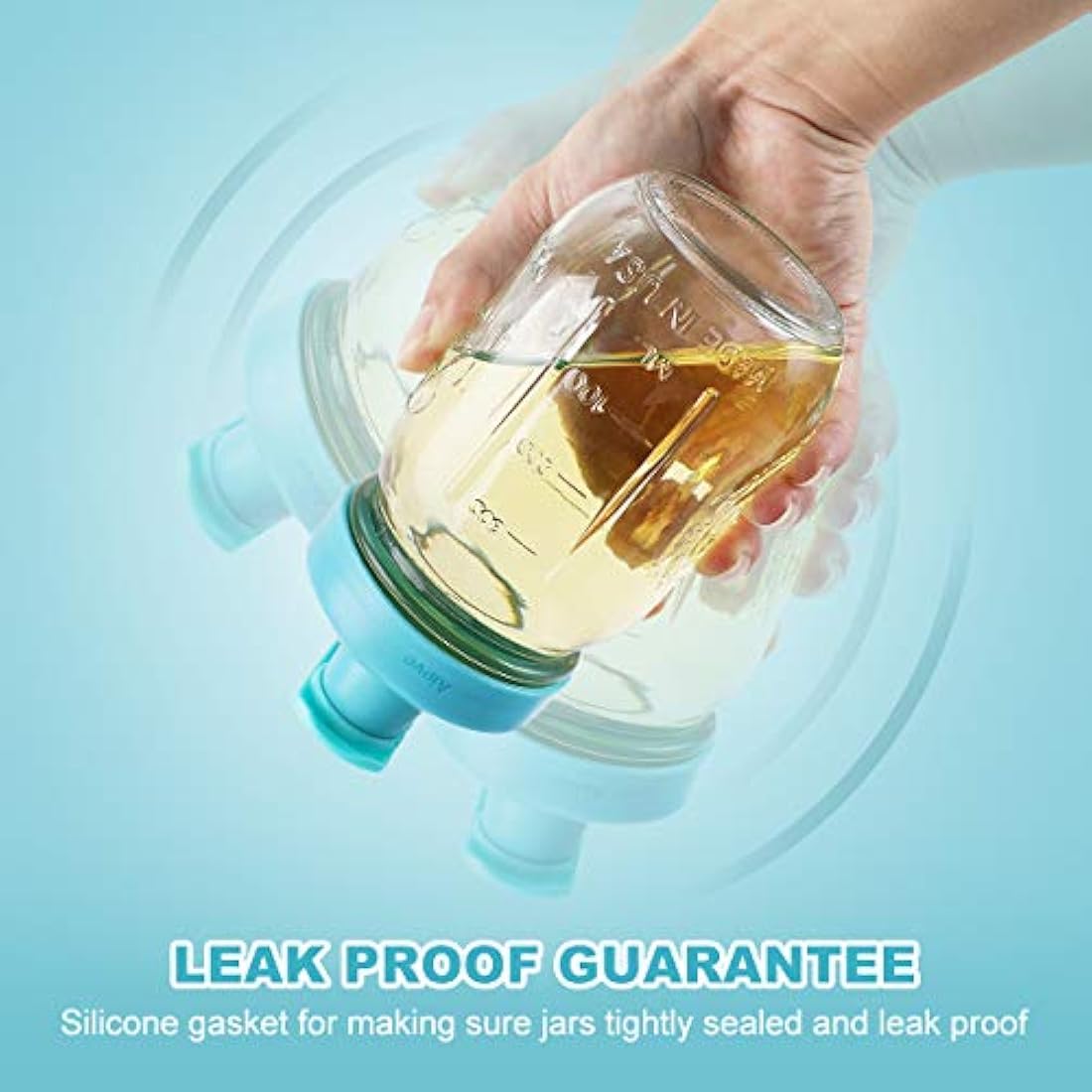 Tapa abatible con sello a prueba de fugas para frascos