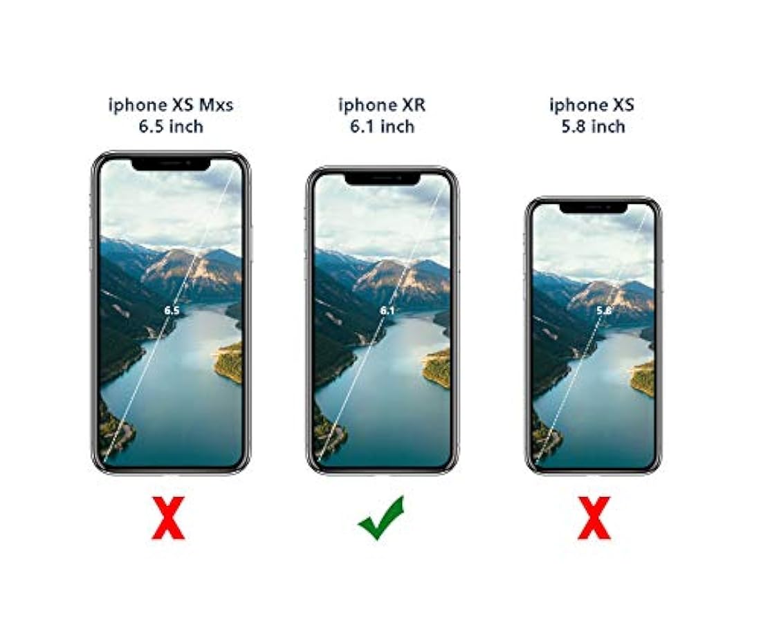 ACXLIFE - Funda para iPhone XR XR con tarjetero y cierre
