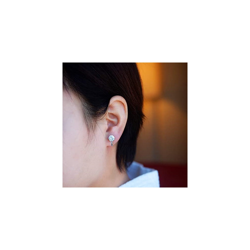 Pendientes de clip redondo de 0.295 in Gris