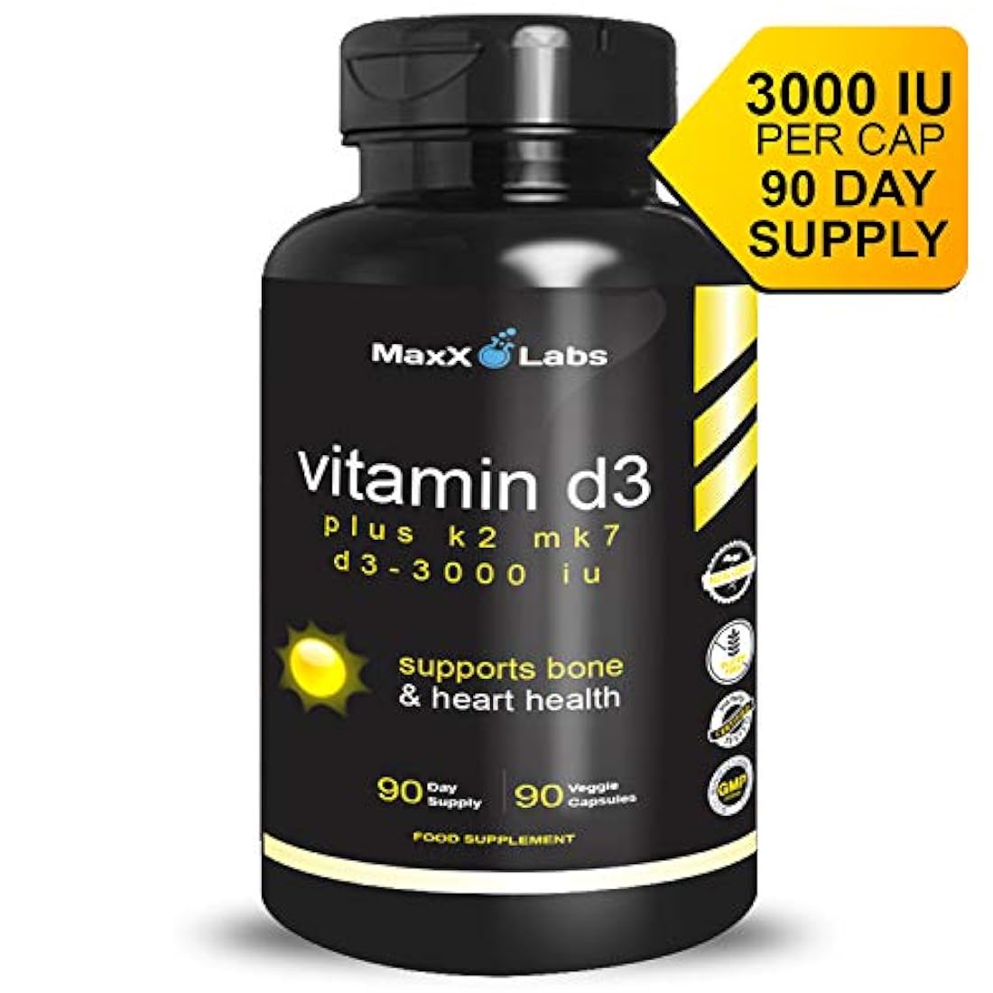 Suplemento Vitamina D3 con Vitamina K2