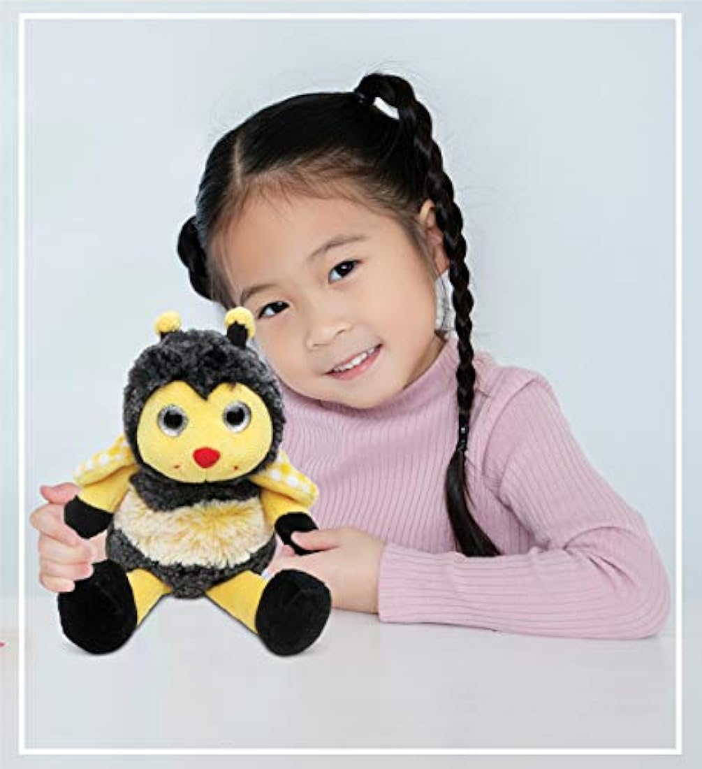 Peluche con diseño de abeja, de 7.0in, Amarillo-Negro