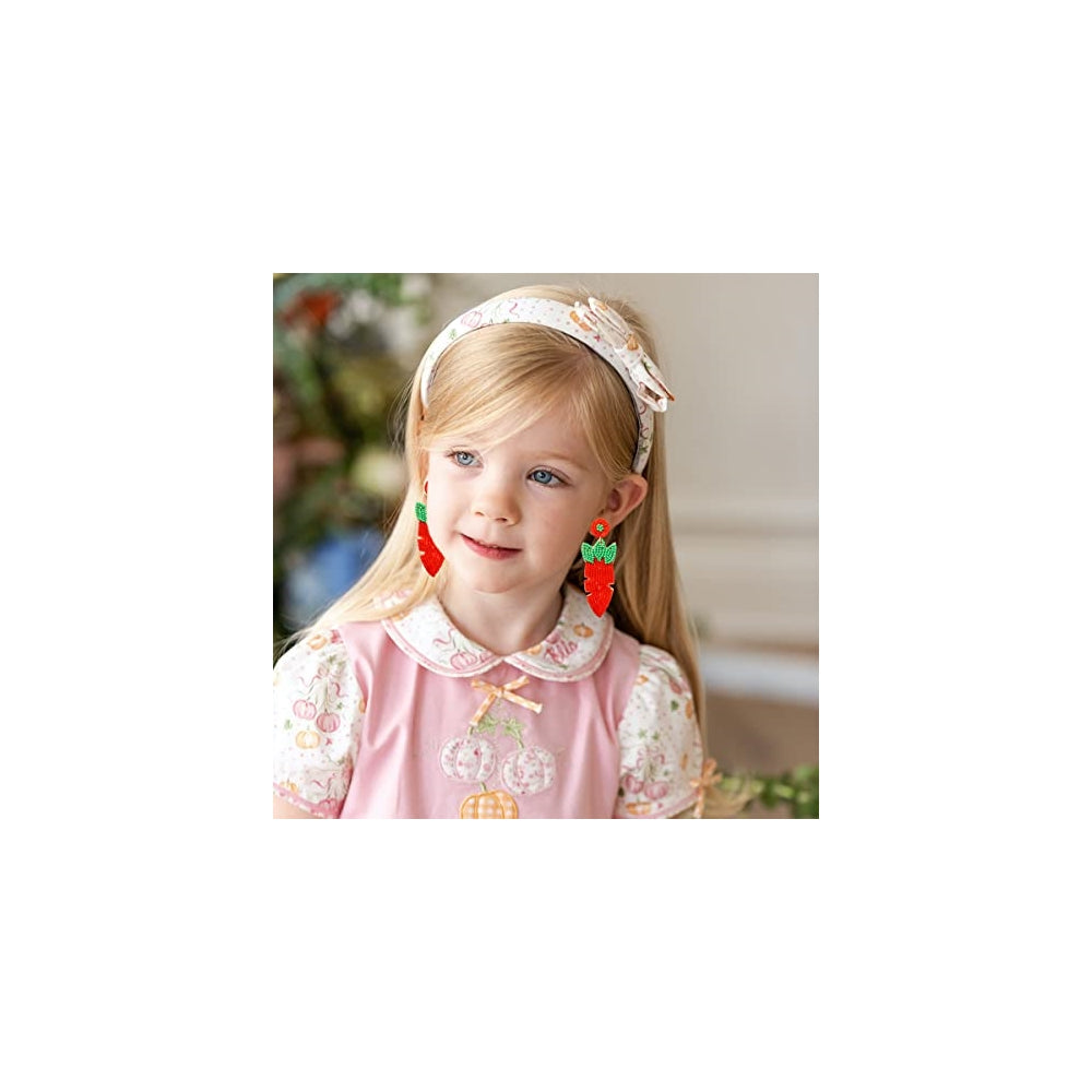 Aretes de Pascua hechos a mano con cuentas para mujer