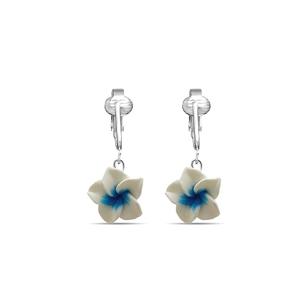Aretes colgantes de flores para mujeres