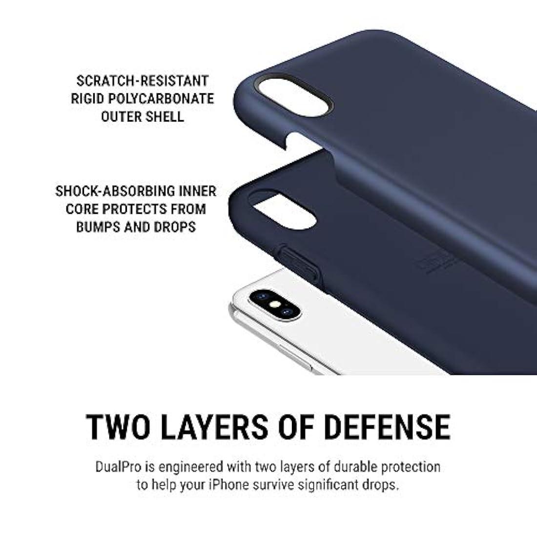 Carcasa de doble capa para iPhone Xs Max con protección