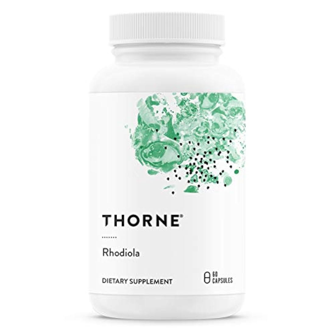 Rhodiola Thorne Research,60 cápsulas vegetarianas,salud