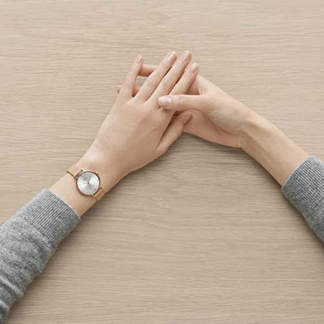 Reloj de Mujer de acero inoxidable en tono dorado rosado