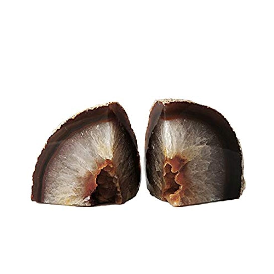Par de sujetalibros de ágata natural 2-3 lbs (pequeño)