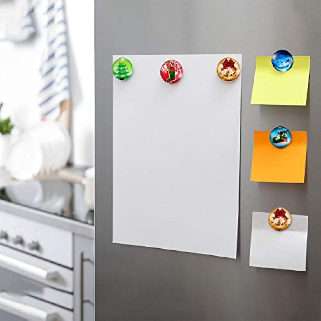 imanes para nevera de Navidad 3D de cristal