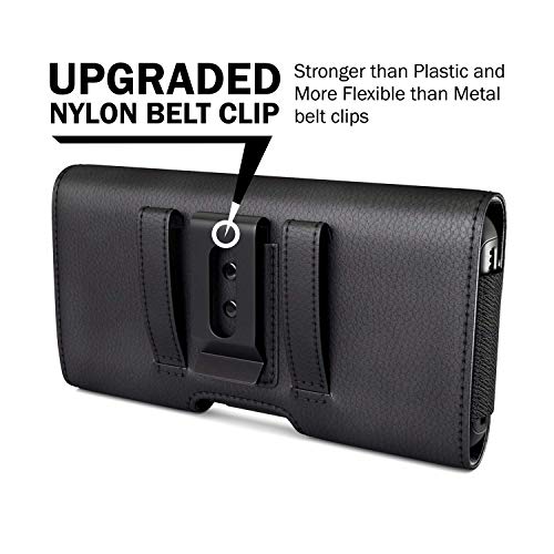 Bomea Funda para iPhone 8 Case, iPhone 6 6S iPhone 7 Hecha de cuero sintético de alta calidad. Con soporte para cinturón. Delgada y rígida. Con ranura para tarjetas o DNI. Color negro