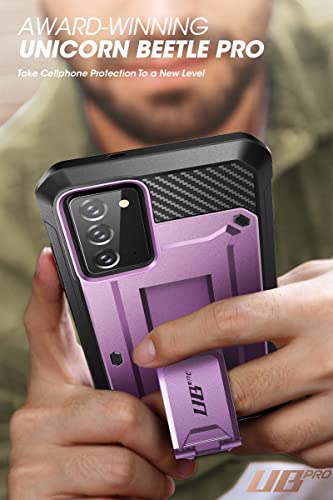 SUPCASE Unicorn Beetle Pro Series - Funda para Samsung Galaxy Note 20 (versión 2020), funda resistente de cuerpo completo y soporte sin protector de pantalla integrado (morado)