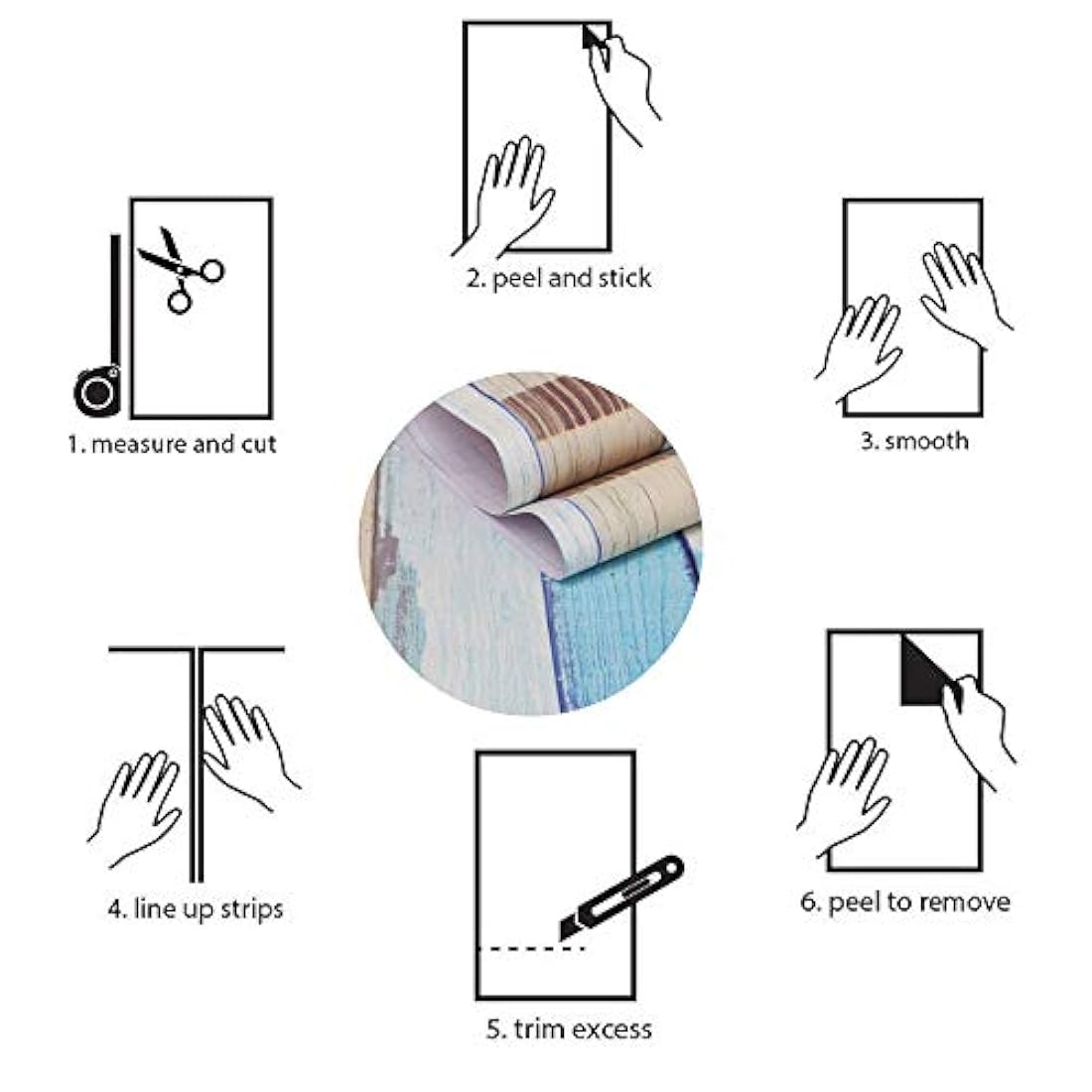 Papel tapiz para paredes, con diseño y textura de madera