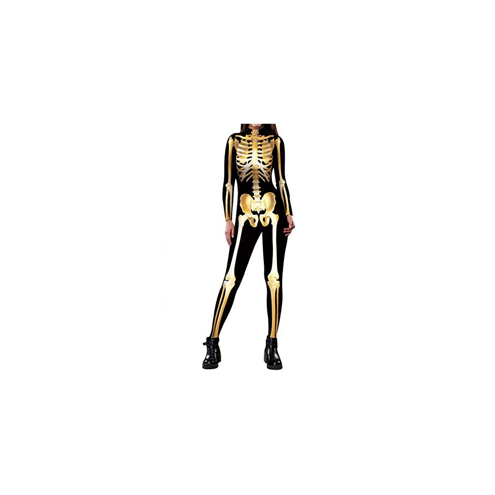 Disfraz de esqueleto de calavera para mujer talla S-M