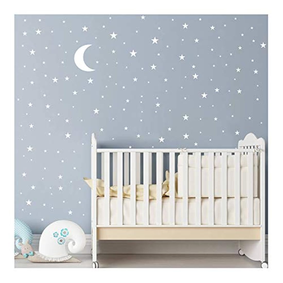 Vinilo adhesivo para pared de luna y estrellas- JURUOXIN