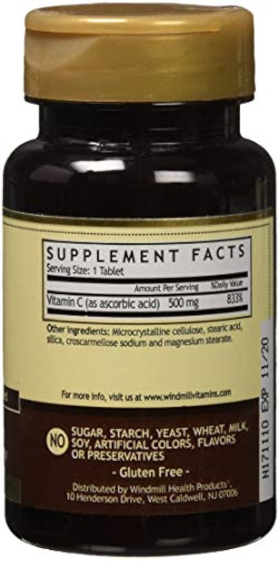 Molinillo de viento Vitamin-C 500 mg (paquete de 1)