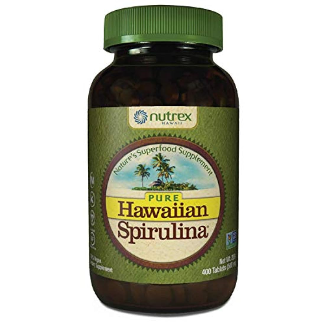 Pólvora pura de espirulina hawaiana., 732894010048, tabletas 500mg, 1