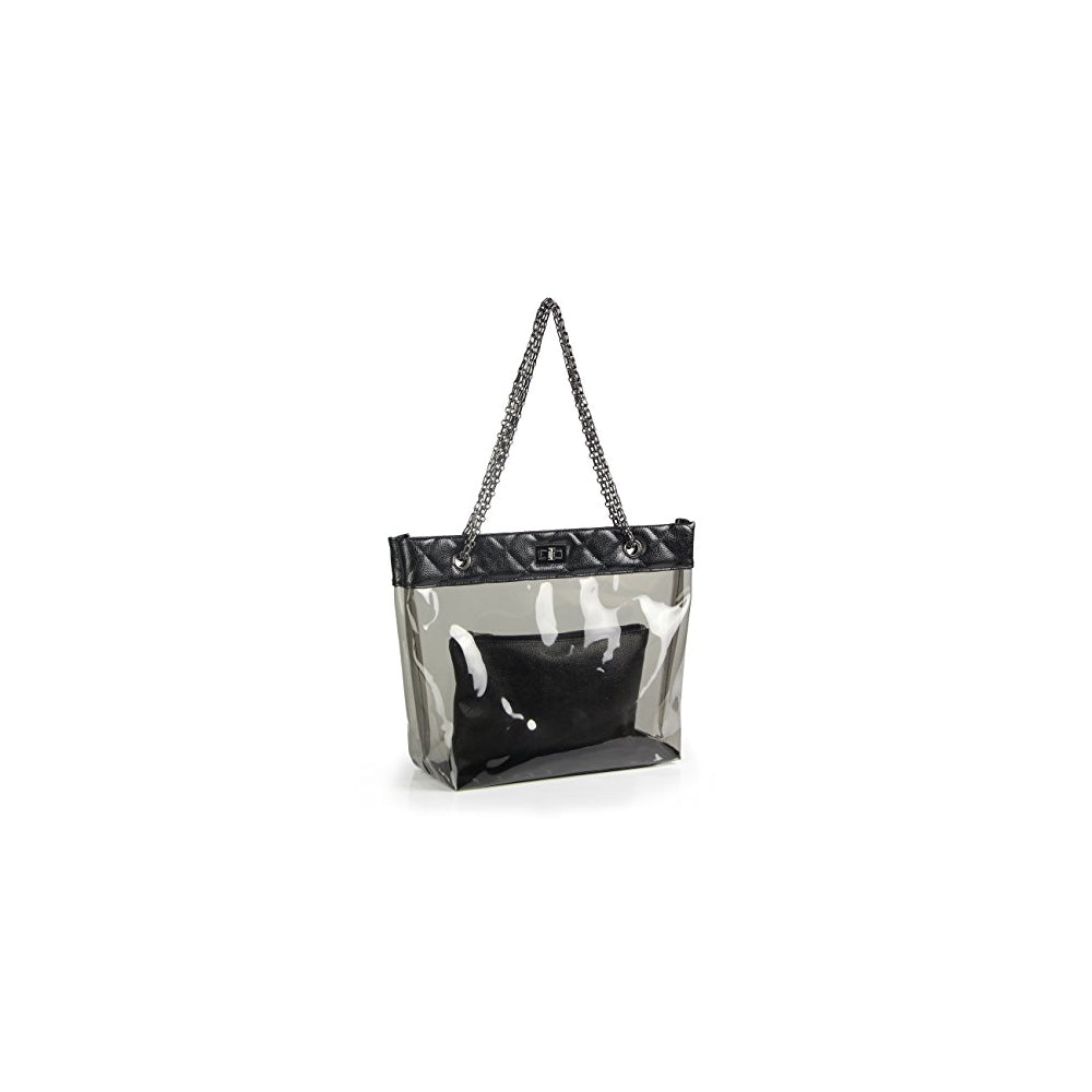 Bolsos Color 2 en 1 correa de cadena clara
