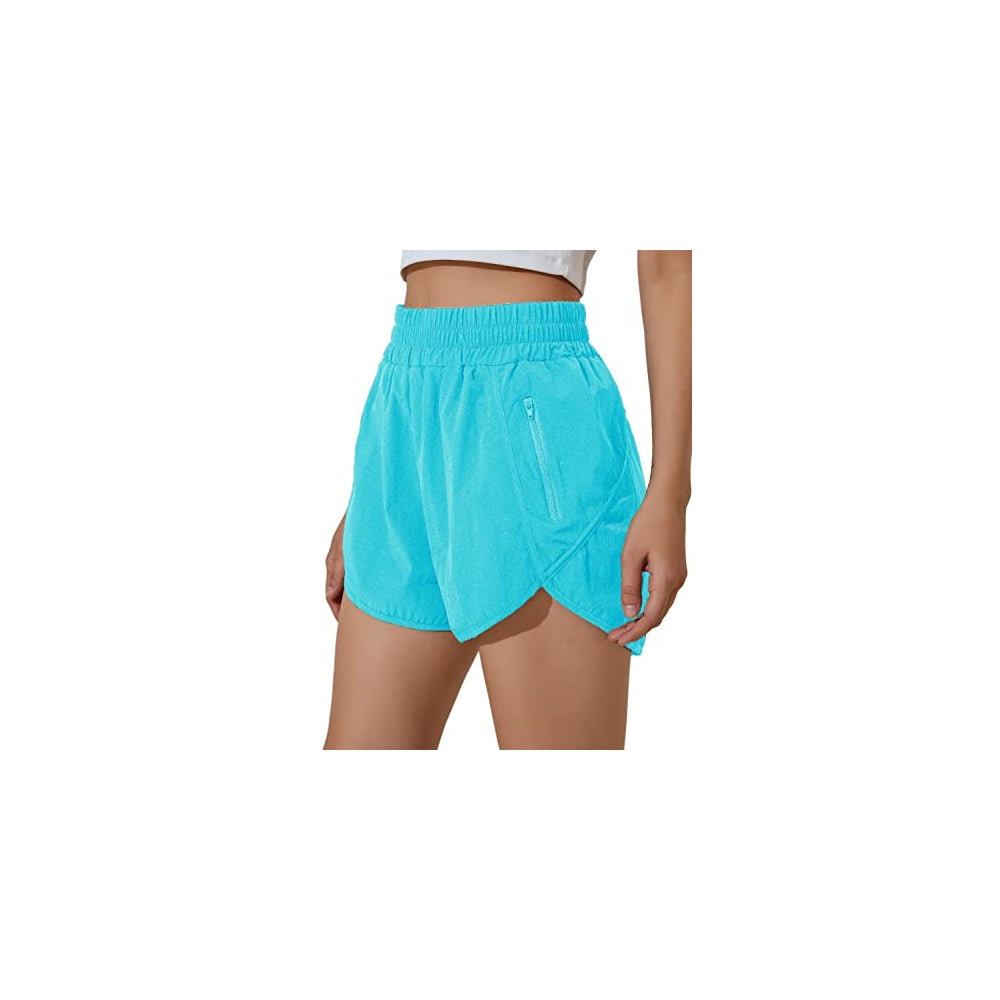 Shorts cortos y elásticos de cintura alta talla L