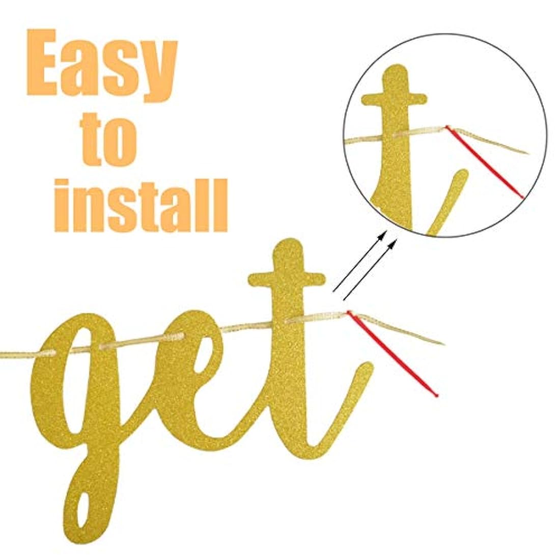 Decoración para fiestas con purpurina dorado. Marca Pyle