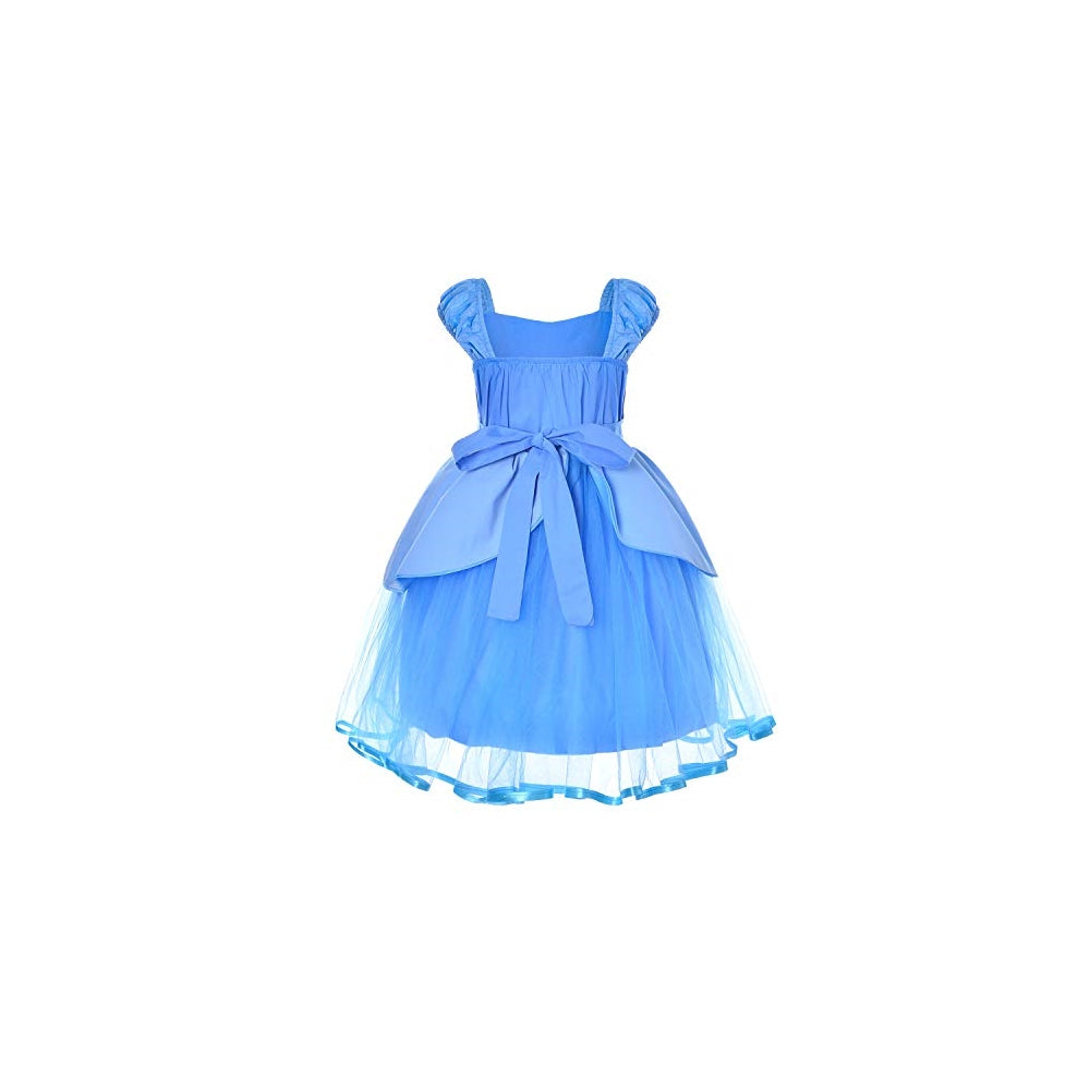 Disfraz de princesa Cenienta azul para niñas talla 5-6 años