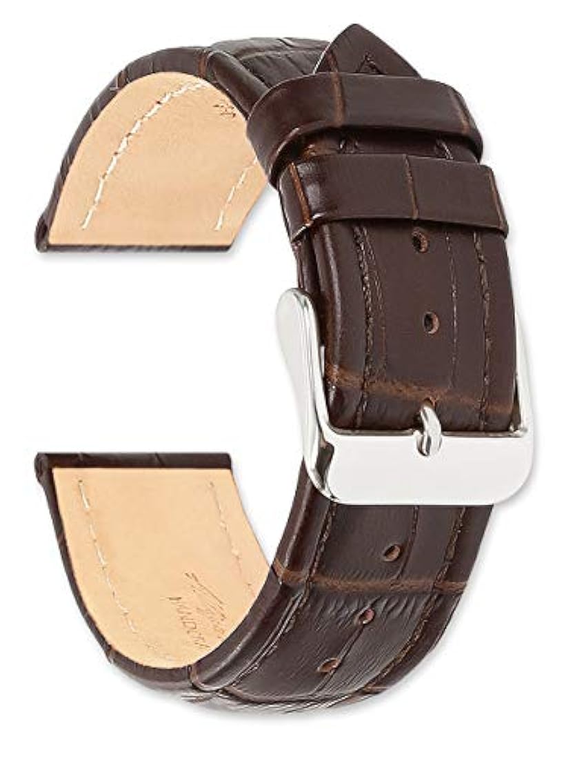 Correa de reloj de piel de cocodrilo mate, varios c